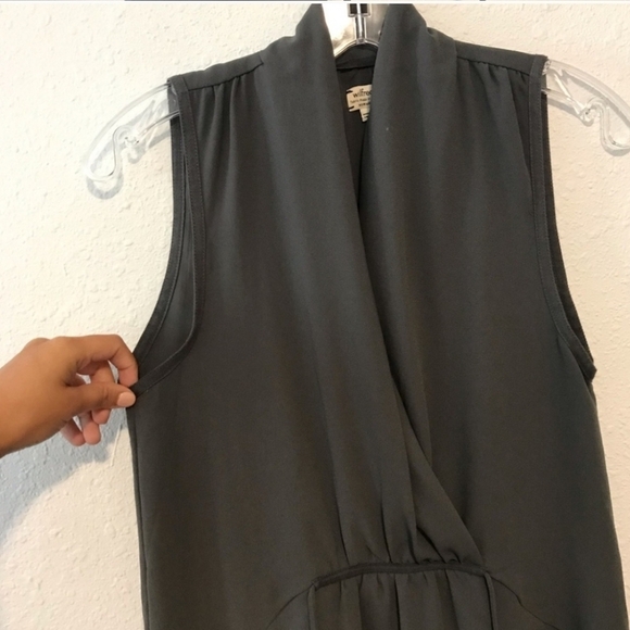 Aritzia Wilfred Sabine Wrap Front black Mini Dress Size XS Cocktail Dress - Picture 7 of 10
